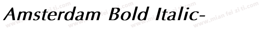 Amsterdam Bold Italic字体转换